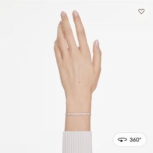 Swarovski Matrix Rose Gold Crystal Tennis Bracelet - Adjustable